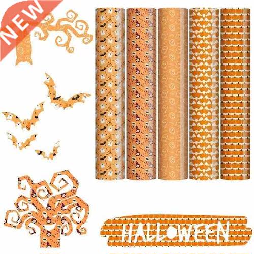 Halloween Pumpkin Ghost Spider Skull Vinyl Glitter Iron-on