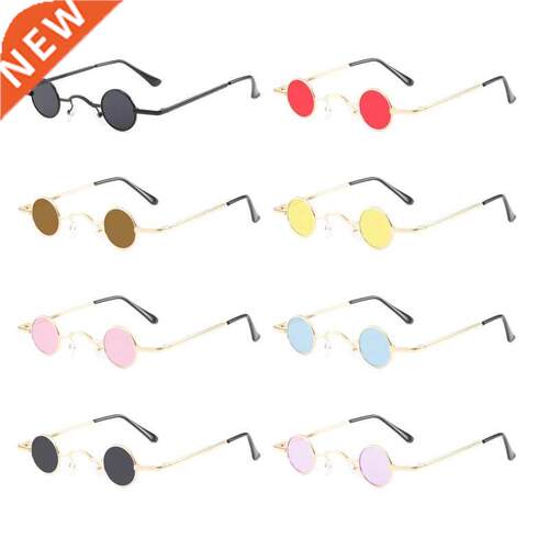 Multi Cor Lens Ultra Small Frame Sunglasses Retro Circle F