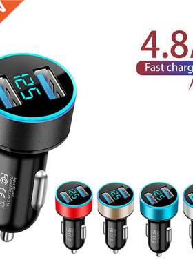 4.8A Car Charger 5V 2 Ports Fast Charging For Samsung Huawei