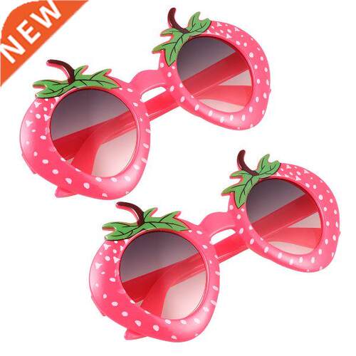2pcs Eyeglasses Birthday Creative Strawberry Cartoon