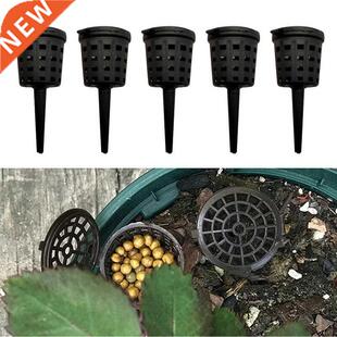 10 PCS Plastc Fertlzer Mesh Basket wth Ld Plantng Food