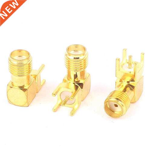 2Pcs SMA Female Right Angle Solder PCB Mount RF Connector Ad