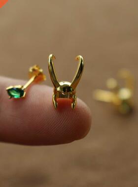 925 Sterling Silver Loki Helmet earring Avenger Charm Superh