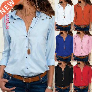 2022 ladies t shirts loose chiffon shirt women blouse 女衬衫