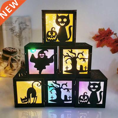 9cm Halloween Ghost Specter Bat Witch Pumpkin LED Lamp Happ