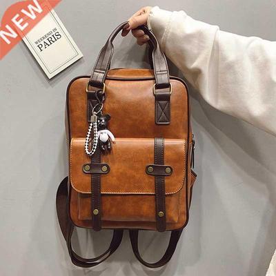 Women Anti Theft Backpacks Students Brown School Bags for Te