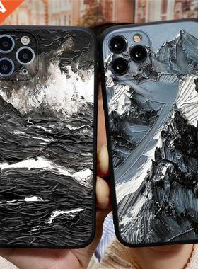 3D Emboss Mountain Silicon Phone Case For Coque iPhone 6 7 6