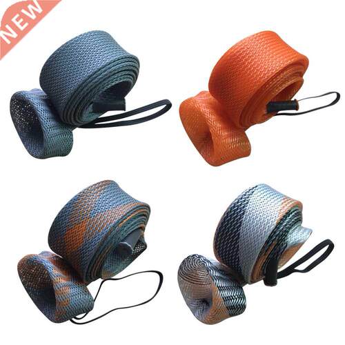 Fishing Rod Cover Braided Mesh Tackle Boxes Fishing Accessor