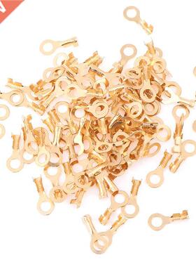 New 100Pcs 4.2mm Gold Plated Brass Round Splice Cold Pressed
