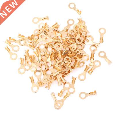 New 100Pcs 4.2mm Gold Plated Brass Round Splice Cold Pressed