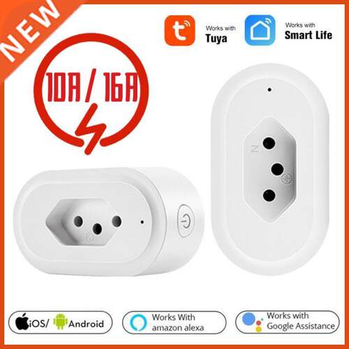 WiFi Smart Plug 10/16A Brazil Power Socket Outlet Tuya APP S