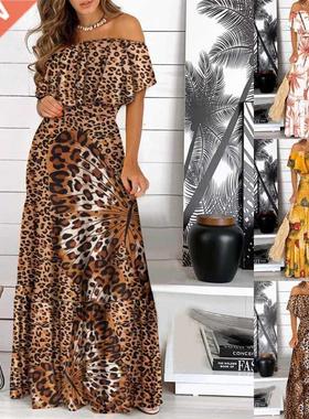 2021 New Fashion Leoad obe int Long Dess uffle Maxi S