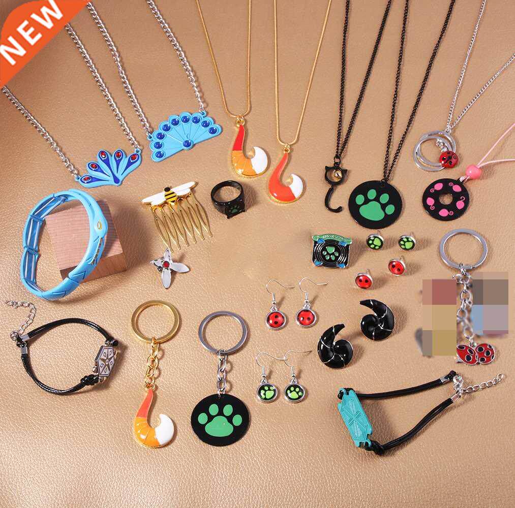 Styles Anime Ladybug Jewelry Reddy Girl Necklace Bracelet图片