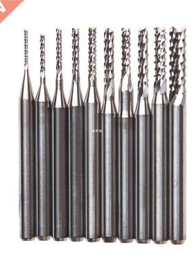 10Pcs 1/8'' 0.8-.175mm Drill Bits Engraving Cutter Rotary P
