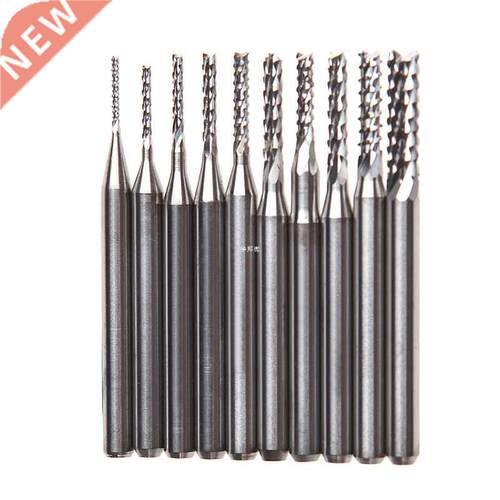 10Pcs 1/8'' 0.8-.175mm Drill Bits Engraving Cutter Rotary P