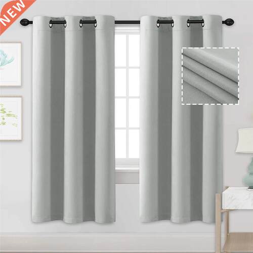 C Blackout Short Curtains for Bedroom Living Room Insulat