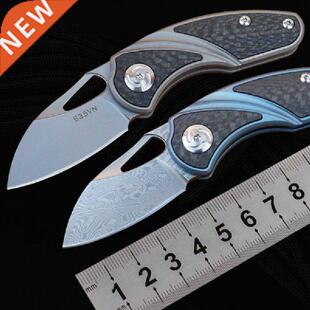 Carbon fiber shank Japanese S35VN steel folding knife mini
