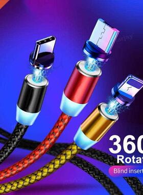 USB Magnetic Charging Cable for Micro Type-C 8 Pin Fast Char