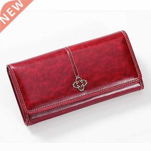 Women's Leather Wallet Large Capacity Zipper Purse Multifunc