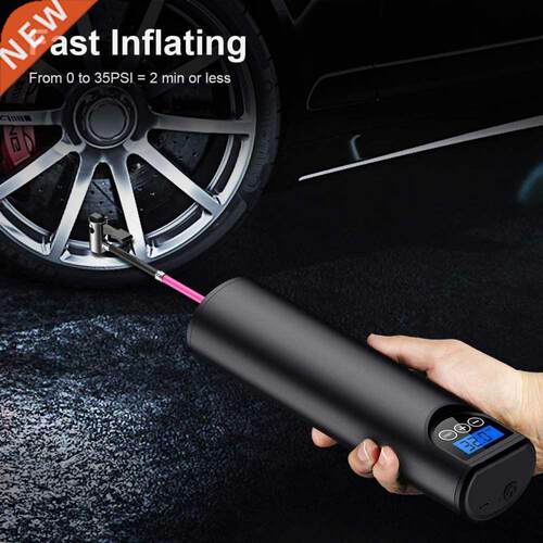 Wireless pump for car tyre inflator USB charger 12V Portabl