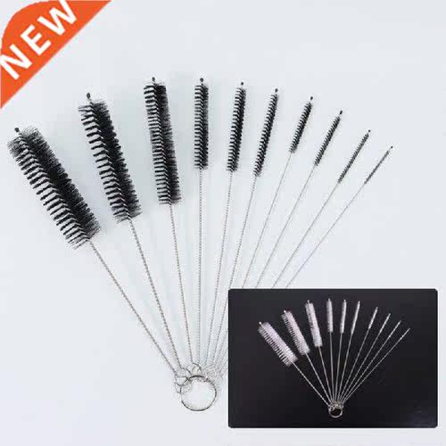 Stainless Soft Hair Straw Cleaning Brush Set Nylon Bristle