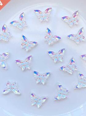 100Pcs New 7*9mm Cute Mini iny Butterfly Resin Figurine Cr