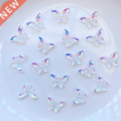 100Pcs New 7*9mm Cute Mini iny Butterfly Resin Figurine Cr