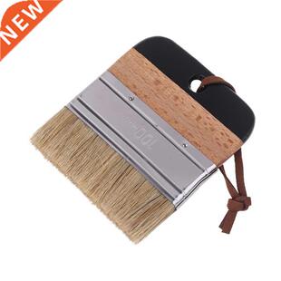 Wide Flat Chalk Paint Wax Brush Ergonomic Wood Handle Natura