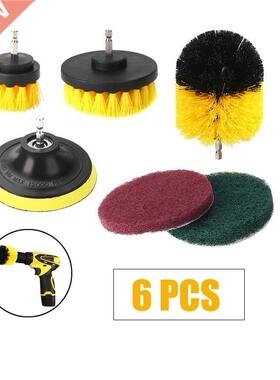6PCS/Set Electric Drill Brush Power Scrubber Polshing Sponge