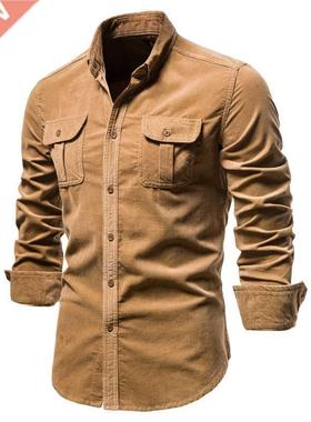 Quality New Single Breasted 100% Cotton Men's Shirt