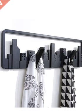 Metal Wall Coat Rack And Hat Rack Multi-function Mounted Hoo