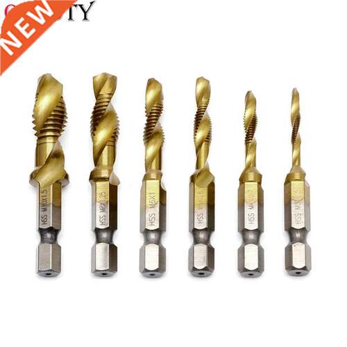 New M3-M10 Hex Shank Titanium Plated HSS Hand Screw Thread M