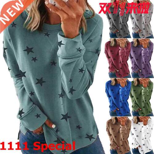 S-5XL大码秋女士长袖T恤Plus-size women's long sleeve T-shirt