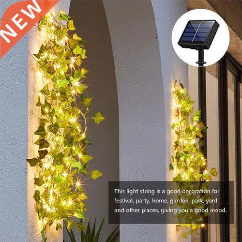 LED Solar Lights Maple Leaf Fairy Light Garden Light String