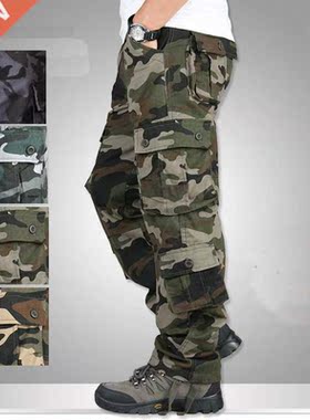 Men Fashion Streetwear Casual Camouflage Jogger Pants Tactic