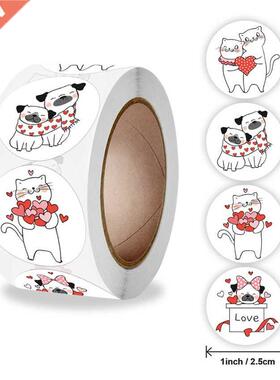 Valentine's Day Cute animals Stickers Love Heart Seal Label