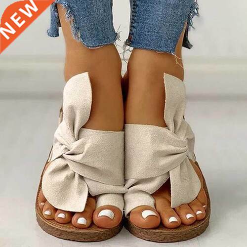 2022 Casual Sandals Women Wedges Sandals Ankle Buckle Open T