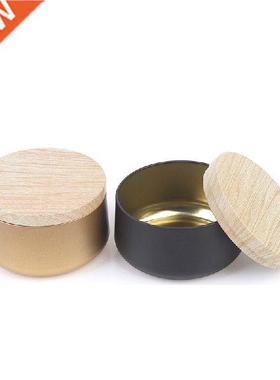 Candle Jars Candle Box Tinplate Can Wood Grain Lids