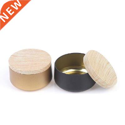 Candle Jars Candle Box Tinplate Can Wood Grain Lids