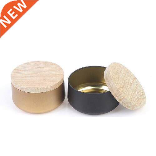 Candle Jars Candle Box Tinplate Can Wood Grain Lids
