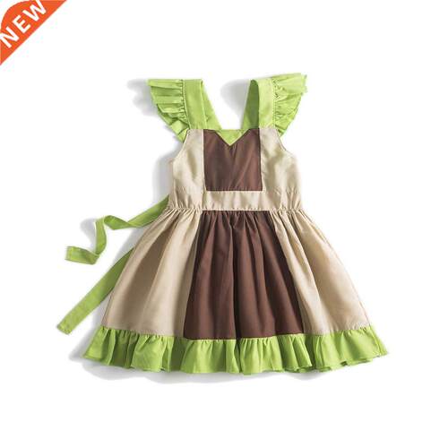 Little girl clothes girls christmas dress girl sets Yoda cos