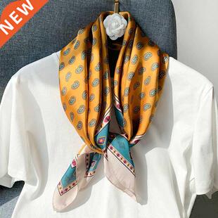 70*70cm Handkerchief Silk Hair Scarf Les Fashion Print He