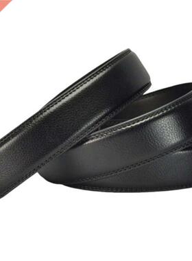 Luxury Men's Leather Automatic Ribbon Waist Strap Belt Witho