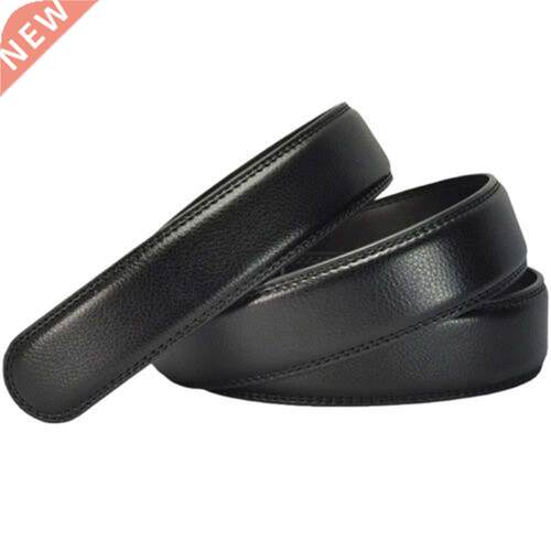 Luxury Men's Leather Automatic Ribbon Waist Strap Belt Witho