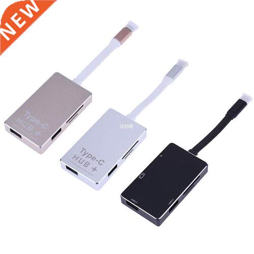 6 in 1 Type-C 3.1 to 2 USB3.0 Hub+ SD/TF Card Reader w/ 4K H