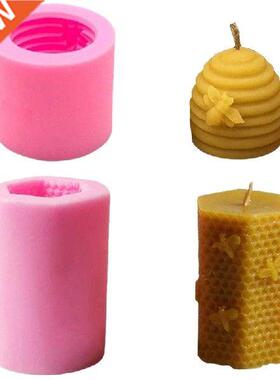 New 2 Pack Bee Honeycomb Candle Molds Beehive Silicone Mold