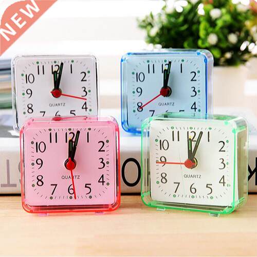 Square Small Bed Compact Travel Quartz Beep Clock Fashion Be