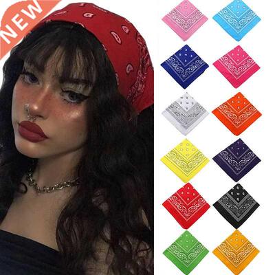 New Bohemian Print Bandana Hair Bands for Women Girls Square