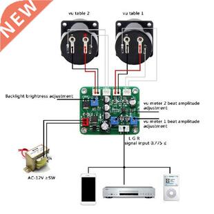 2 Pcs VU Panel Meter Warm Back Light Recording+Durable