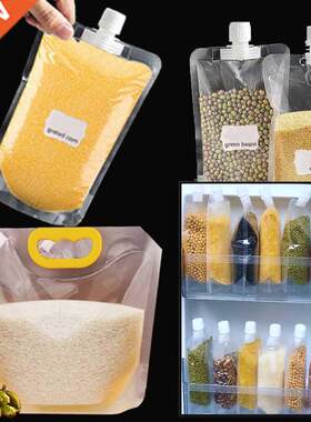 5/10pcs Stand Up Grain Seal Bag Refillable Plastic Drink Bag